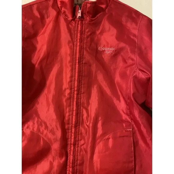 OSHKOSH B’GOSH PINK/PINK WITH FLOWERS REVERSIBLE GIRLS JACKET SIZE 6 - Picture 2 of 10